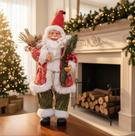 Papai Noel Grande Enfeite Natalino Brilho Decoração Boneco luxo festa de natal 62 cm