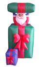 Papai Noel Inflavel C/ Movimento Presente 180 Cm - Chrtmas & Co