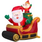 Papai Noel inflável com trenó Gemmy