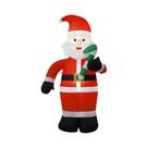 Papai Noel Inflável Grande Com Luzes LED Para Decoração De Jardim E Pátio