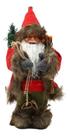 Papai Noel Lenhador Rústico Boneco Enfeite 30cm Luxo Natal