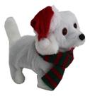 Papai Noel Musical Cachorrinho Pet Natalino Enfeite Natal