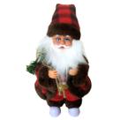 Papai Noel Musical com Movimento Acende Pés Enfeite Rosto