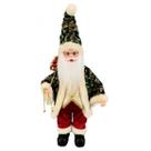 Papai Noel musical de Luxo Verde Vermelho 40CM