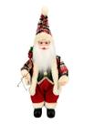 Papai Noel Musical Pequeno Vermelho Xadrez Natal 40cm Papai Noel Musical Pequeno Vermelho Xadrez Natal 40cm