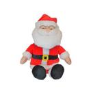 Papai Noel Musical Sentado em Tecido Decorativo