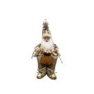Papai Noel Musical Sentado Linho Luxuoso 40cm