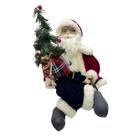Papai Noel Natal Boneco Lenhador Sentado 45 cm Tok da Casa