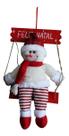 Papai Noel No Balanço Boneco De Neve Natal Pendurar Na Porta