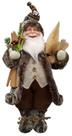 Papai Noel Pequeno Marrom Country Rustico Natal 45cm