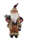 Papai Noel Pequeno Vermelho/Marrom Country Natal 30cm Papai Noel Pequeno Vermelho/Marrom Country Natal 30cm