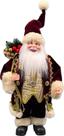 Papai Noel Pequeno Vinho Tradicional Decoração Natal 30cm
