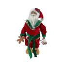 Papai Noel Roupão e Pantufa Enfeites Decorativos Natal 30 cm Tok da Casa