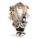 Papai Noel Rústico 45cm com Ski - Decoração Charmosa