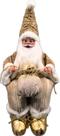 Papai Noel Sentado Gold de Tecido Decoração Natal 40cm Papai Noel Sentado Gold de Tecido Decoração Natal 40cm