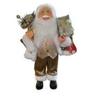 Papai Noel Sentado Repetidor Dourado 30Cm - Magizi Papai Noel Sentado Repetidor Dourado 30Cm - Magizi