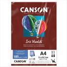 Papel A4 185g Canson iris vivaldi grená com 25 folhas
