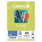 Papel A4 185g Canson iris vivaldi verde kiwi com 25 folhas