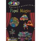 Papel A4 Color Papel Mágico Multicolor A-4 5 Folhas com Bastão