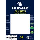 Papel A4 Couchê Branco 120G - Pacote com 50 Folhas