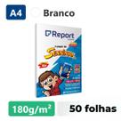 Papel A4 report Seninha 180g 50 Folhas Brancas Premium
