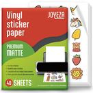 Papel adesivo de vinil imprimível, impressora a jato de tinta JOYEZA, 40 folhas