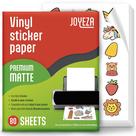 Papel adesivo de vinil imprimível JOYEZA Inkjet Printer 80 folhas