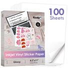 Papel adesivo de vinil imprimível Koala para jato de tinta de 100 folhas