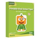 Papel adesivo de vinil imprimível Lzerking Inkjet Printer 100 folhas