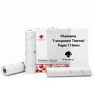 Papel adesivo térmico Phomemo, 3 rolos, 10,7 cm, texto preto