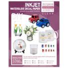 Papel adesivo Waterslide Jecqbor INKJET Clear 20 folhas A4