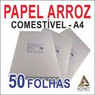 Papel Arroz Comestível A4 Branco com 50 Unidades