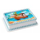 Papel arroz comestível para bolo aniversário festa comemoração arca de noé