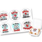 Papel Arroz comestível para mini bolo bento cake 9,5 Cm Redondo festa comemoração surpresa feliz dia dos namorados o que