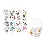 Papel arroz cortado 7,5 cm 16 unidades comestível para bento cake mini bolo flork bento feliz aniversário surpresa comem