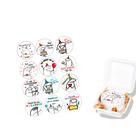 Papel arroz cortado 9 cm 12 unidades comestível para bento cake mini bolo flork bento