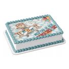 Papel arroz para bolo aniversário festa comemoração chá de bebê Ursinho aviador