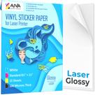 Papel autocolante de vinil imprimível Limia's Care Glossy White A4