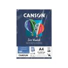 Papel Canson Iris Vivaldi 185 g/m² A4 25 Fls Azul Marinho