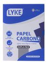 Papel carbono dupla face azul a4 210x297 mm com 100 folhas lyke