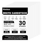 Papel cartão Manilaus 21,5 x 27,9 cm 80 lb branco fosco 30 folhas