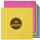 Papel cartolina Bonmiy Glitter 30x30cm 280gsm 40 folhas