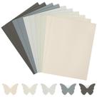 Papel cartolina Whaline, 50 folhas, 21,6 x 27,9 cm, preto, cinza