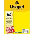 Papel color a4 180g c/ 50 folhas amarelo - usapel Papel color a4 180g c/ 50 folhas amarelo - usapel