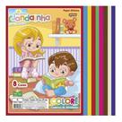 Papel Colorido Criativo 8 Cores 75g A4 48 FL Jandaia