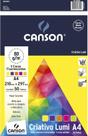 Papel Colorido Criativo LumiPaper Canson 5Cores 80g 50fls A4