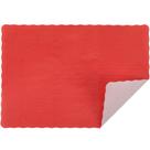 Papel colorido vermelho Placemat TableTop King com borda recortada