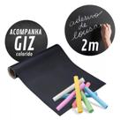 Papel Contact Lousa Adesiva Preto Fosco 2m x 45cm Para Giz