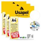 Papel Couchê A4 180g Pacote 150 Folhas Cor Branco Brilho Usapel