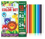 Papel Creative Paper A-3 110Gr 24 Folhas 12 Cores Novaprint